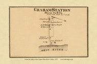 Graham Station, West Virginia, 1877 - Upper Ohio River and Valley Atlas - Old Map Custom Reprint - USA Regional 128 129