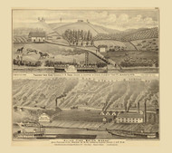 Sligo Fire Brick Works, 1877 - Upper Ohio River and Valley Atlas - Old Map Custom Reprint - USA Regional 143