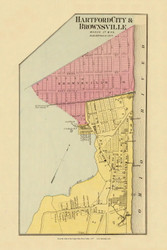 Hartford City & Brownsville, West Virginia, 1877 - Upper Ohio River and Valley Atlas - Old Map Custom Reprint - USA Regional 144