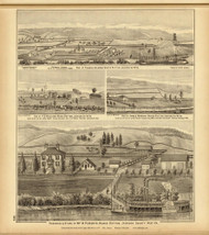Residences of Thomas Coleman, P.D.Wiliams, James Morgan & Wm. M. Roberts, 1877 - Upper Ohio River and Valley Atlas - Old Map Custom Reprint - USA Regional 146