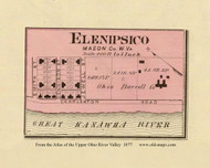 Elenipsico, West Virginia, 1877 - Upper Ohio River and Valley Atlas - Old Map Custom Reprint - USA Regional 148