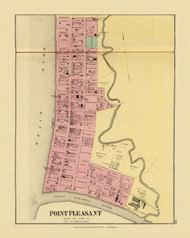 Point Pleasant, Ohio CUSTOM, 1877 - Upper Ohio River and Valley Atlas - Old Map Custom Reprint - USA Regional 158
