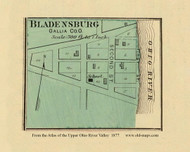 Bladensburg, Ohio, 1877 - Upper Ohio River and Valley Atlas - Old Map Custom Reprint - USA Regional 165