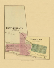 East Ashland & Howland, Kentucky, 1877 - Upper Ohio River and Valley Atlas - Old Map Custom Reprint - USA Regional 182 183
