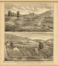 Residences of John P. Kinkead and R.W. Magee, 1877 - Upper Ohio River and Valley Atlas - Old Map Custom Reprint - USA Regional 184