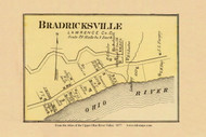 Bradricksville, Ohio, 1877 - Upper Ohio River and Valley Atlas - Old Map Custom Reprint - USA Regional 186 187
