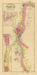Upper Ohio River and Valley Part 20 - 345 to 362 Miles Below Pittsburgh, Wheelersburg and East Portsmouth, Ohio and Springville, Kentucky, 1877 - Upper Ohio River and Valley Atlas - Old Map Custom Reprint - USA Regional 194, 195