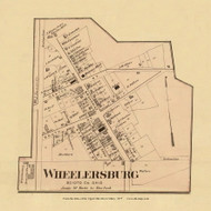 Wheelersburg, Ohio, 1877 - Upper Ohio River and Valley Atlas - Old Map Custom Reprint - USA Regional 194 195
