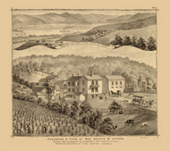 Residence of Mrs. Amanda M. Latham, 1877 - Upper Ohio River and Valley Atlas - Old Map Custom Reprint - USA Regional 197