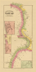Upper Ohio River and Valley Part 21 - 362 to 381 Miles Below Pittsburgh, Buena Vista, Rockville, Commercialtown and Rome, Ohio and Quincy, Kentucky, 1877 - Upper Ohio River and Valley Atlas - Old Map Custom Reprint - USA Regional 198, 199