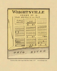 Wrightsville, Ohio, 1877 - Upper Ohio River and Valley Atlas - Old Map Custom Reprint - USA Regional 202 203