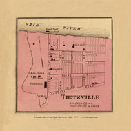 Tietzville, Kentucky, 1877 - Upper Ohio River and Valley Atlas - Old Map Custom Reprint - USA Regional 212