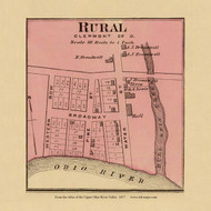 Rural, Ohio, 1877 - Upper Ohio River and Valley Atlas - Old Map Custom Reprint - USA Regional 214 215