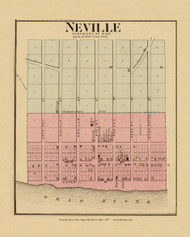 Neville, Ohio, 1877 - Upper Ohio River and Valley Atlas - Old Map Custom Reprint - USA Regional 217