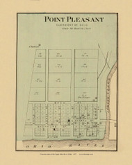 Point Pleasant, Ohio, 1877 - Upper Ohio River and Valley Atlas - Old Map Custom Reprint - USA Regional 217
