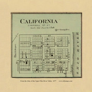 California, Kentucky, 1877 - Upper Ohio River and Valley Atlas - Old Map Custom Reprint - USA Regional 222 223