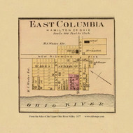 East Columbia, Ohio, 1877 - Upper Ohio River and Valley Atlas - Old Map Custom Reprint - USA Regional 222 223