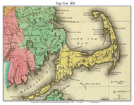 Cape Cod 1822 Carey - Old Map Custom Print
