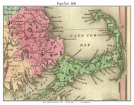 Cape Cod 1836 Tanner - Old Map Custom Print