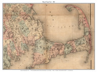 Cape Cod 1861 Walling - Old Map Custom Print