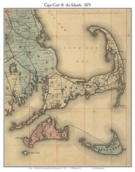 Cape Cod 1879 Williams Railroad Map - Old Map Custom Print