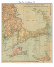 Cape Cod 1903 Scarborough - Old Map Custom Print