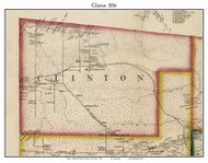 Clinton, New York 1856 Old Town Map Custom Print - Clinton Co.