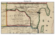 Plattsburgh, New York 1856 Old Town Map Custom Print - Clinton Co.