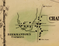 Beekmantown Corners, Beekmantown, New York 1856 Old Town Map Custom Print - Clinton Co.