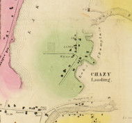 Chazy Landing, Chazy, New York 1856 Old Town Map Custom Print - Clinton Co.