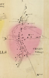 Chazy Village, Chazy, New York 1856 Old Town Map Custom Print - Clinton Co.