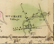 West Chazy Village, Chazy, New York 1856 Old Town Map Custom Print - Clinton Co.