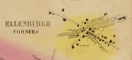Ellenburgh Corners, Ellenburgh, New York 1856 Old Town Map Custom Print - Clinton Co.