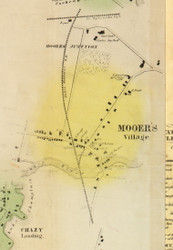 Mooers Village, Mooers, New York 1856 Old Town Map Custom Print - Clinton Co.