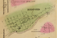 Redford, Saranac, New York 1856 Old Town Map Custom Print - Clinton Co.