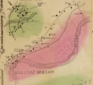 Saranac Hollow, Saranac, New York 1856 Old Town Map Custom Print - Clinton Co.