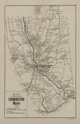 Farmington 1910 Mitchell - Old Map Reprint - Maine Cities Other