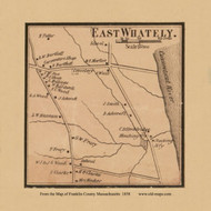 East Whately, Massachusetts 1858 Old Town Map Custom Print - Franklin Co.