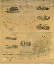West Hempfield 1850 - Old Map Reprint PA Cities