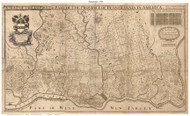Philadelphia Area 1705 - Holme - Old Map Reprint PA Cities