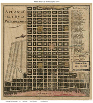Philadelphia 1777 - Norman - Old Map Reprint PA Cities
