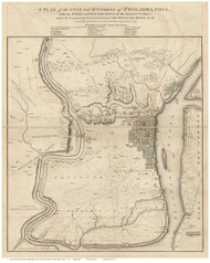 Philadelphia 1779 - Faden - Old Map Reprint PA Cities