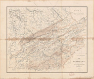 Big Stone Gap 1890 -  - Old Map Reprint - Virginia Cities