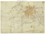 Richmond - North Henrico 1862 -  - Old Map Reprint - Virginia Cities