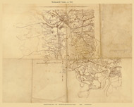 Richmond - South Henrico ca. 1862 -  - Old Map Reprint - Virginia Cities