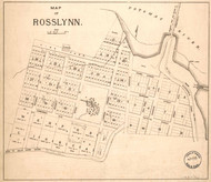 Rosslyn - Map Only ca. 1888 -  - Old Map Reprint - Virginia Cities