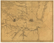 Yorktown 1781 - Faden - Old Map Reprint - Virginia Cities