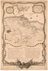 Yorktown 1781 - Renault - Old Map Reprint - Virginia Cities