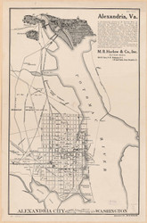 Alexandria 1911 - Showing Connections with Washington - Old Map Reprint - Virginia Cities