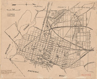 Alexandria 1915 - Streets, Buildings, Wharves - Old Map Reprint - Virginia Cities